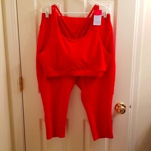 Profit Cherry Red Sports Bra and Capri